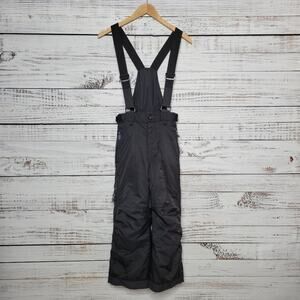 Black Dot Bib Snow Overalls Insulated Winter Black | Youth Small